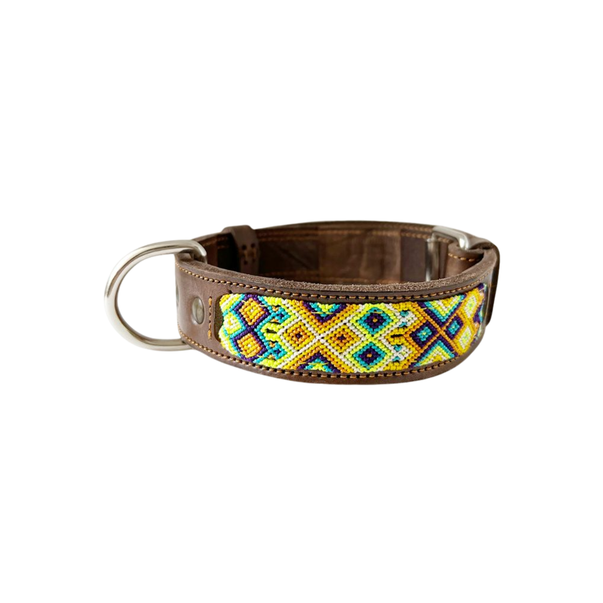 Kybopet Collar Artesanal Color Amarillo Para Perro Talla Grande