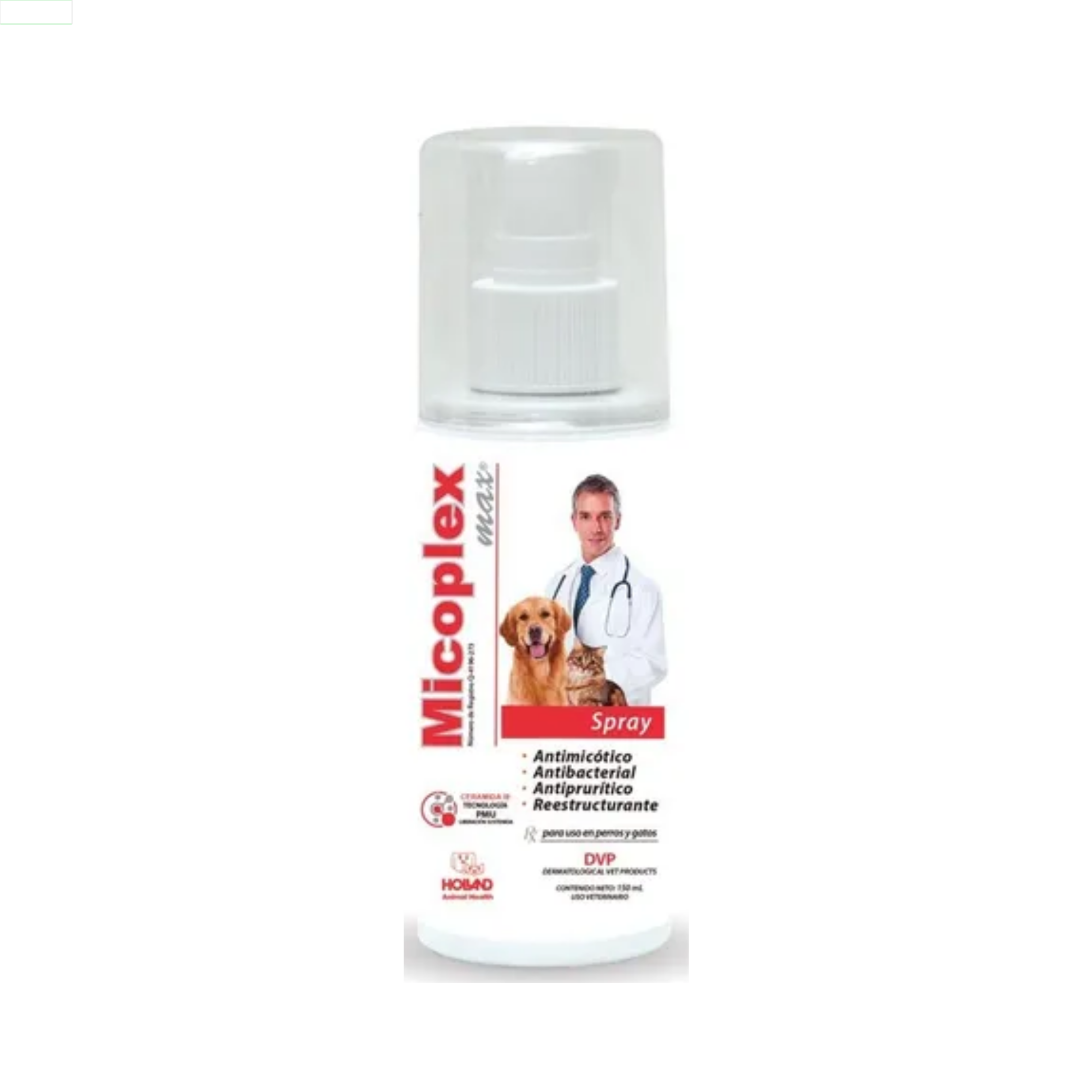 Micoplex Max Spray 120 ml, tratamiento tópico antibacterial y antifúngico para perros y gatos
