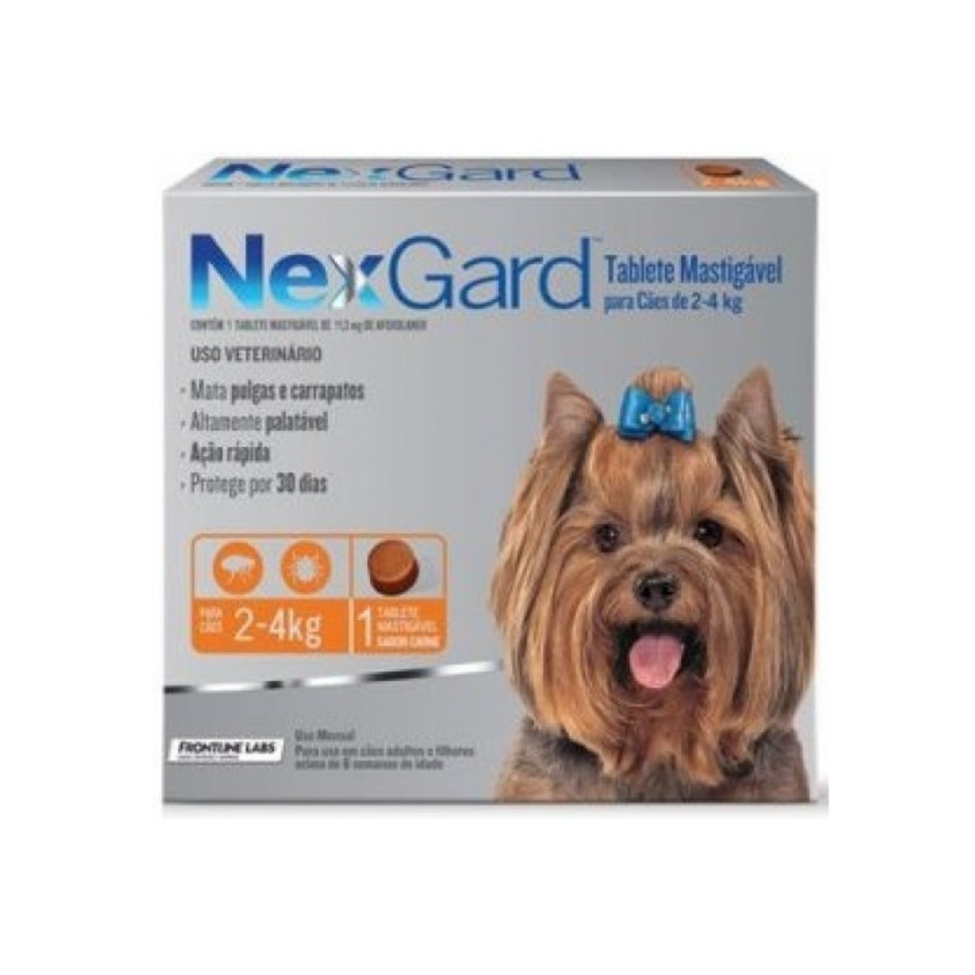 Nexgard masticable afoxolaner para perros de raza pequena 2 a 4 kg