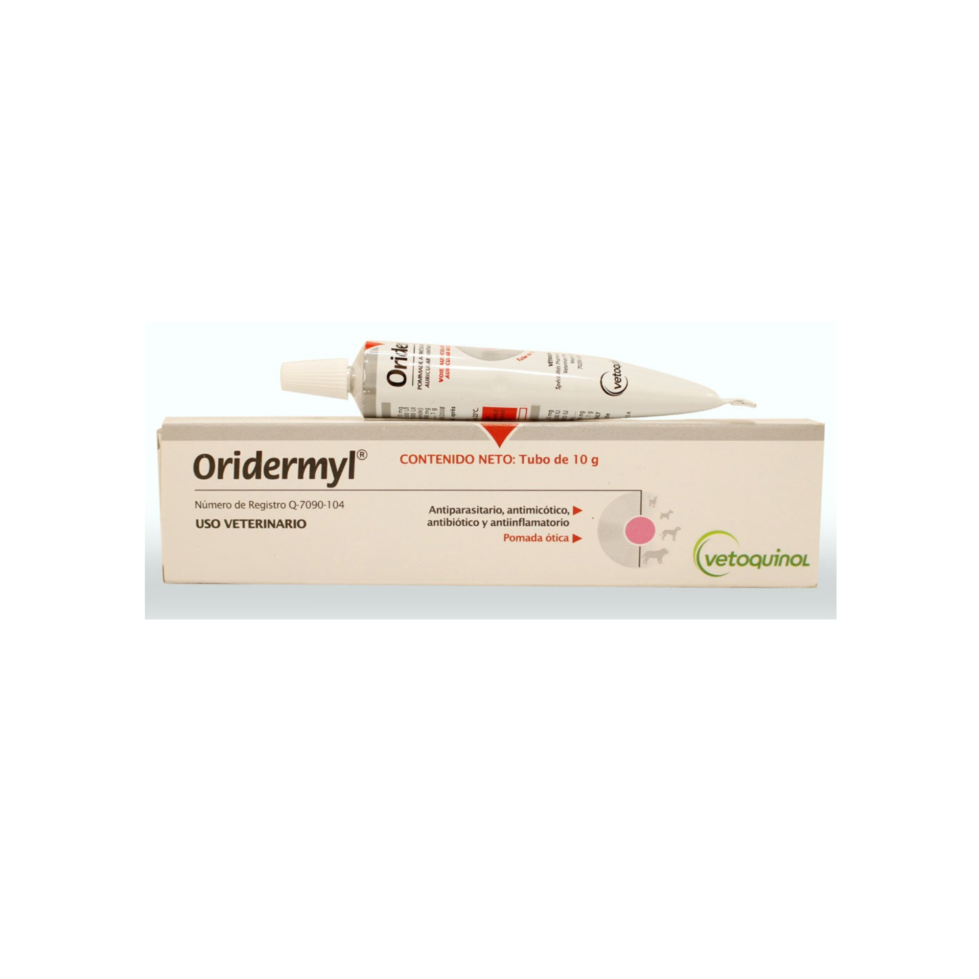 Oridermyl Pomada Tubo 10 Gr Antiinfeccioso Ótico, Vetoquinol