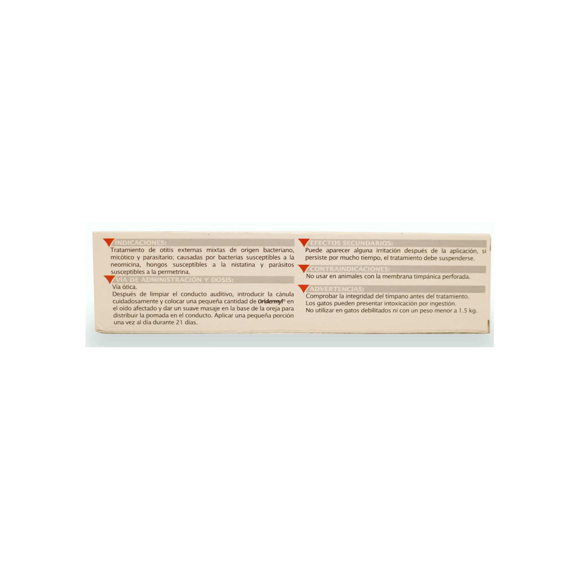 Oridermyl Pomada Tubo 10 Gr Antiinfeccioso Ótico, Vetoquinol