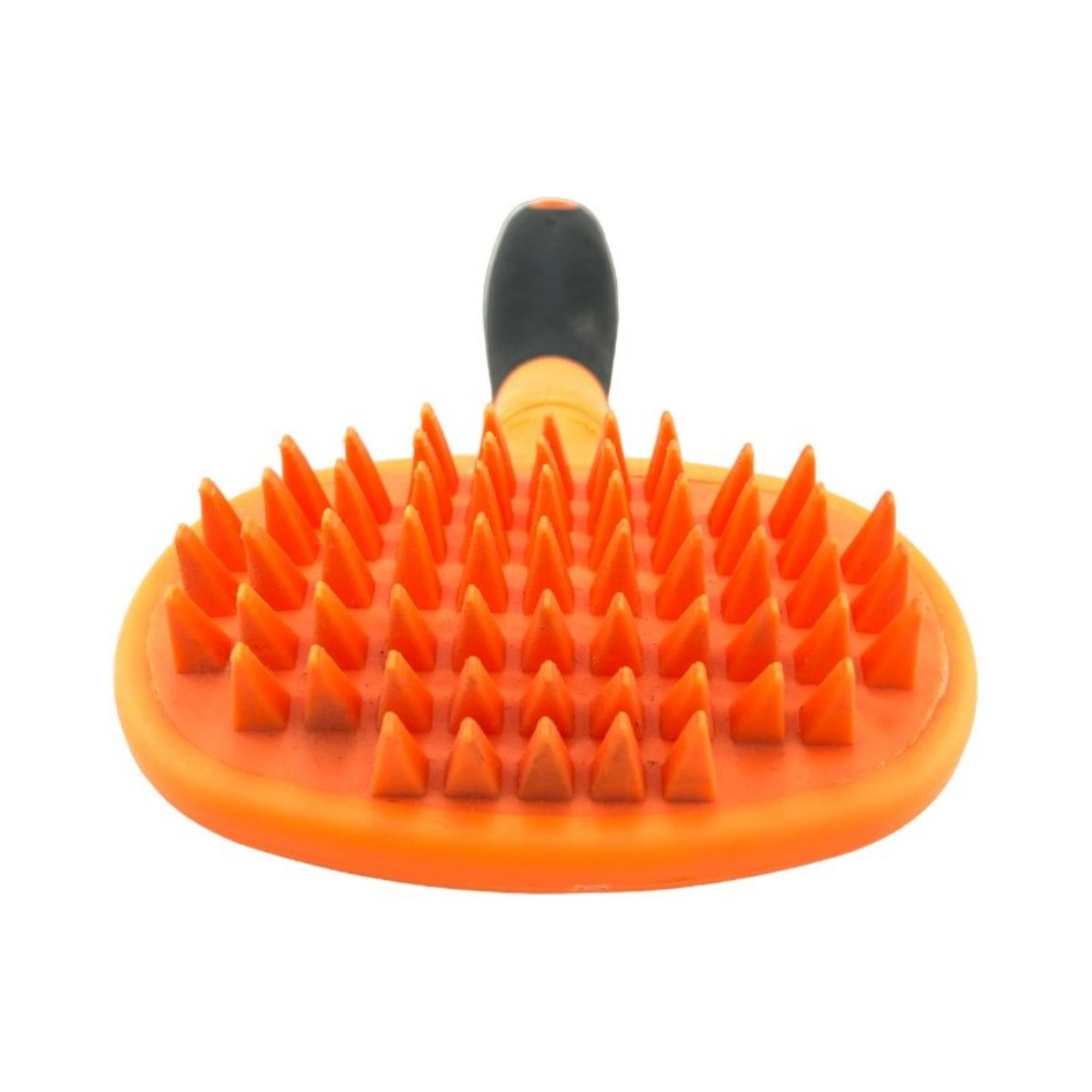 Pelu2 Cepillo de Caucho Mediano Color Naranja para Mascotas con Pelo Corto Liso