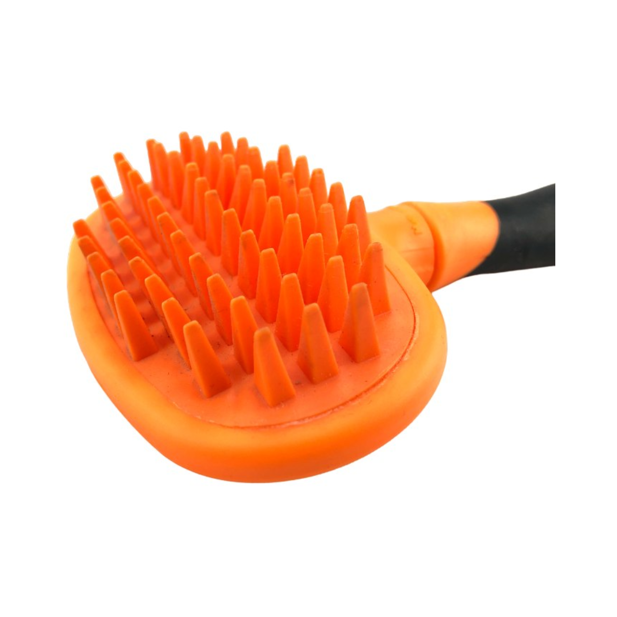 Pelu2 Cepillo de Caucho Mediano Color Naranja para Mascotas con Pelo Corto Liso