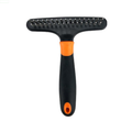 Pelu2 Deslanador Mediano con Dientes de Metal Color Negro con Naranja