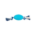 Pets and More Juguete de Goma Rugby Mediano de Color Azul