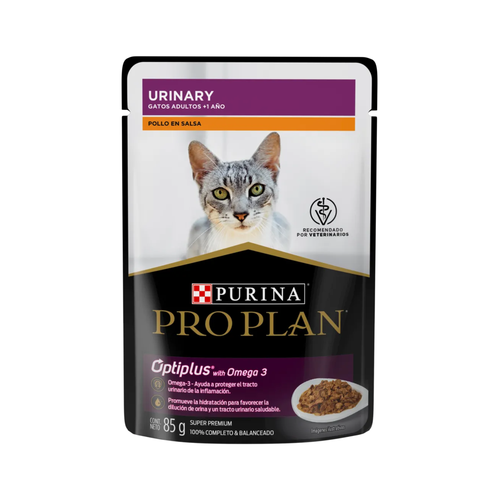 Pro Plan Gato Adulto Urinary, 24 pouches de alimento húmedo 85 g