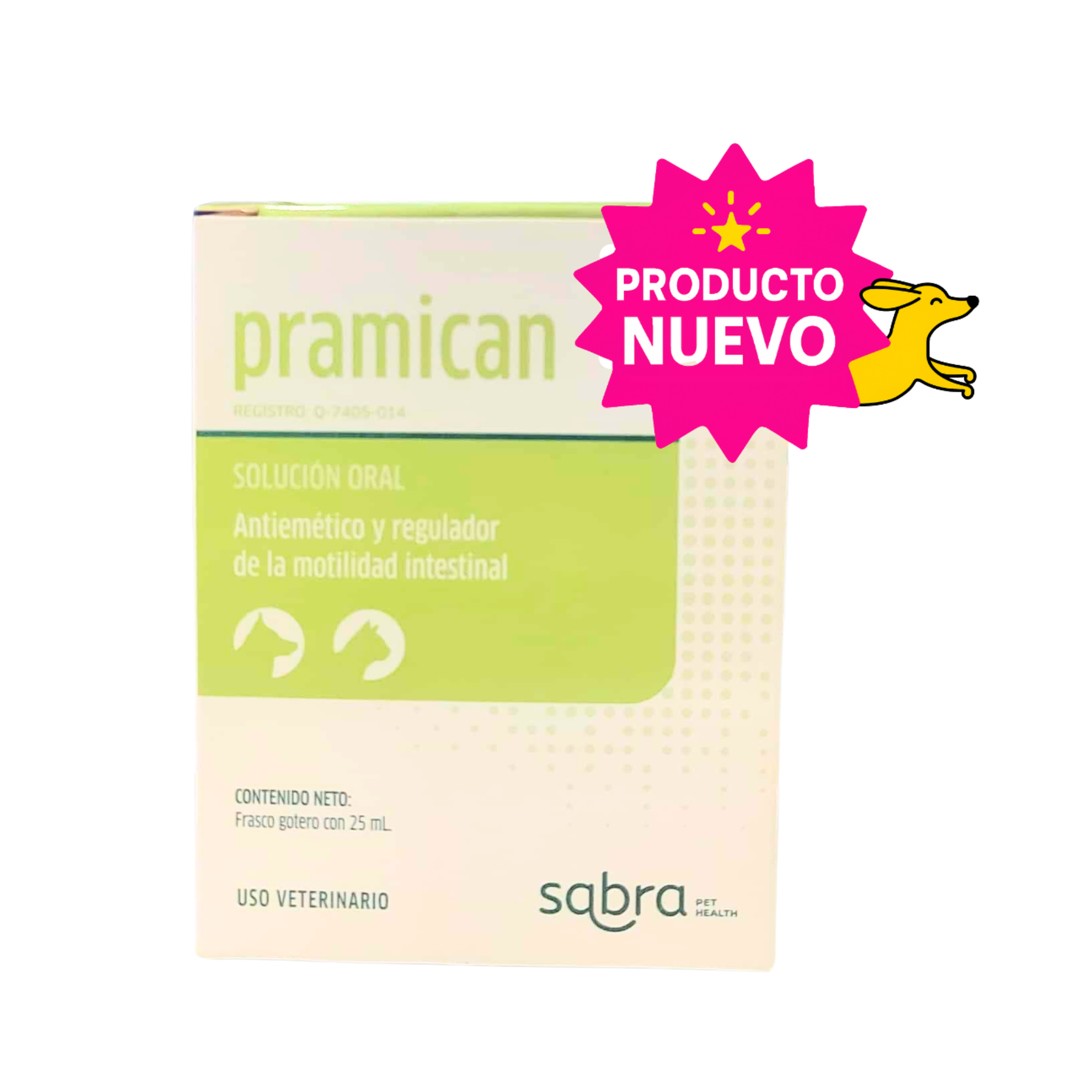 Sabra Pet Health Pramican Antiemético y regulador de la Motilidad Intestinal Solucion Oral 25 ml