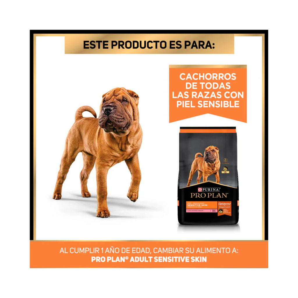 Pro Plan Sensitive Skin Cachorro con ácidos grasos Omega 6 y 3