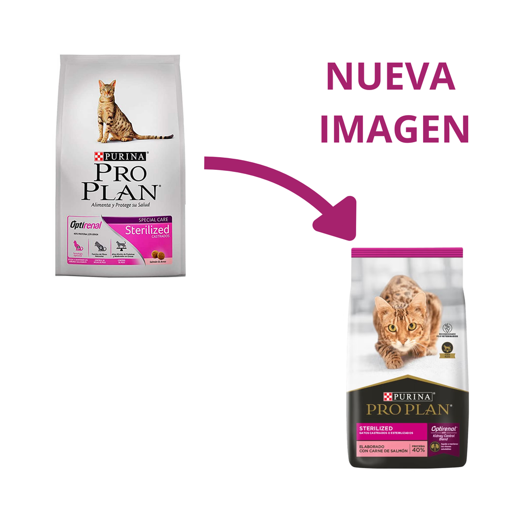 Empaque Pro Plan Gato Esterilizado para gatos castrados