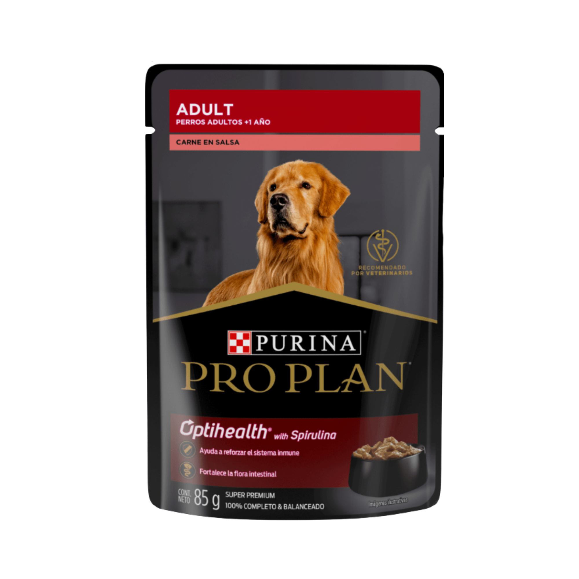 Pouch Pro Plan perro adulto receta de carne 85g