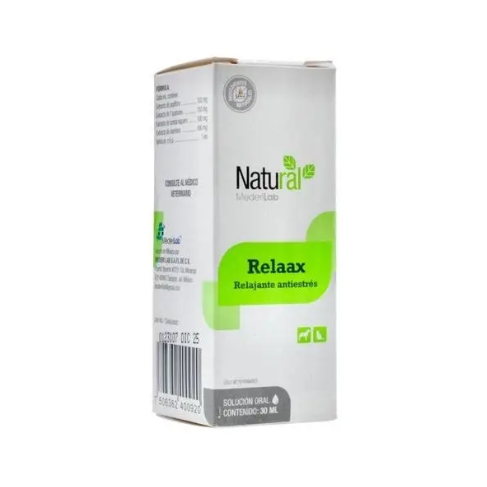 Relaax 30 ml Relajante Natural Perros y Gatos | Mederilab