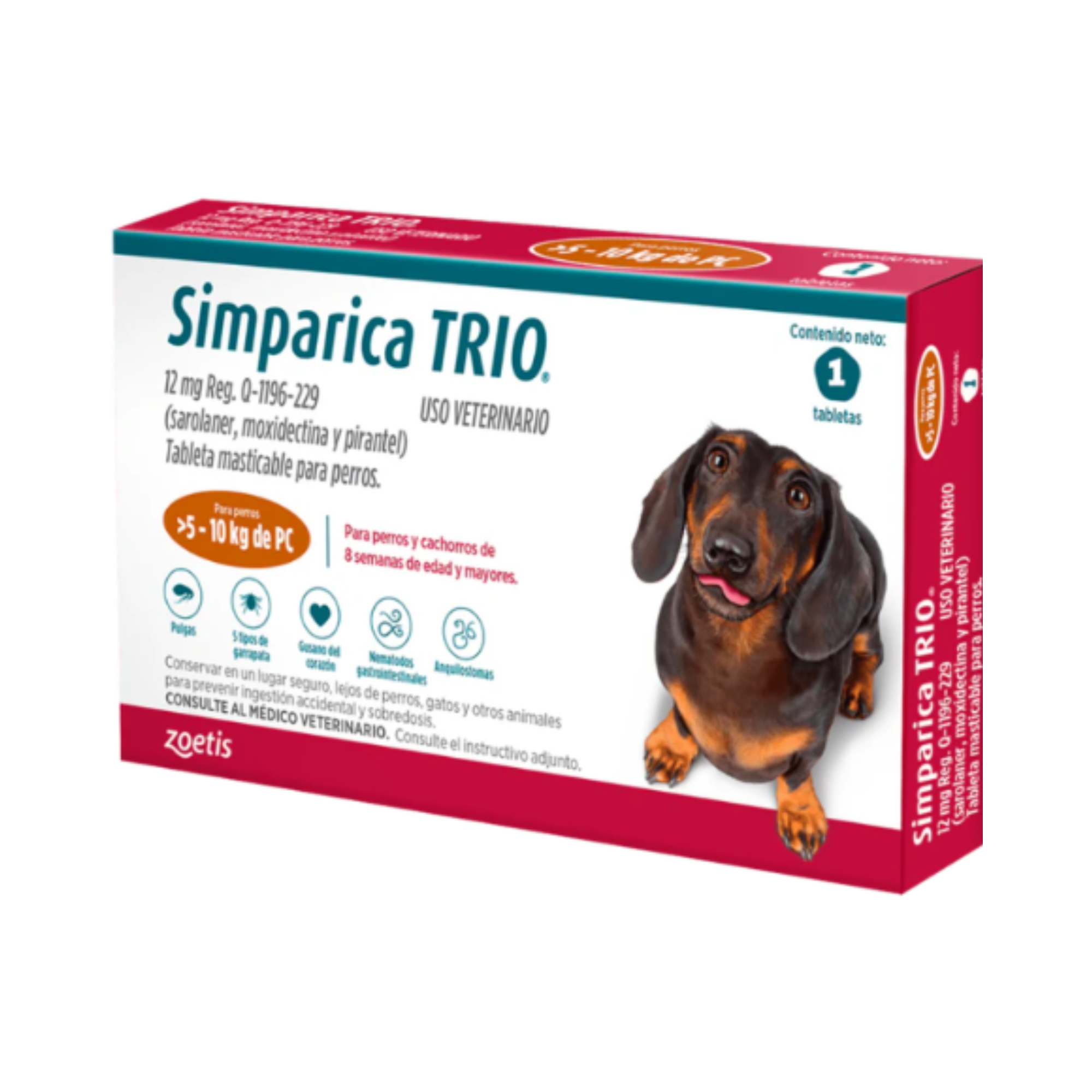Simparica Trio masticable antiparasitario para perros