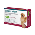 Simparica Trio 48 mg caja morada, antiparasitario masticable para perros de 20 a 40 kg, 3 tabletas