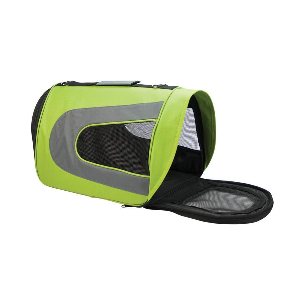 Fancy Pets Transportadora Fashion de Tela con Visera Verde Talla Mediana