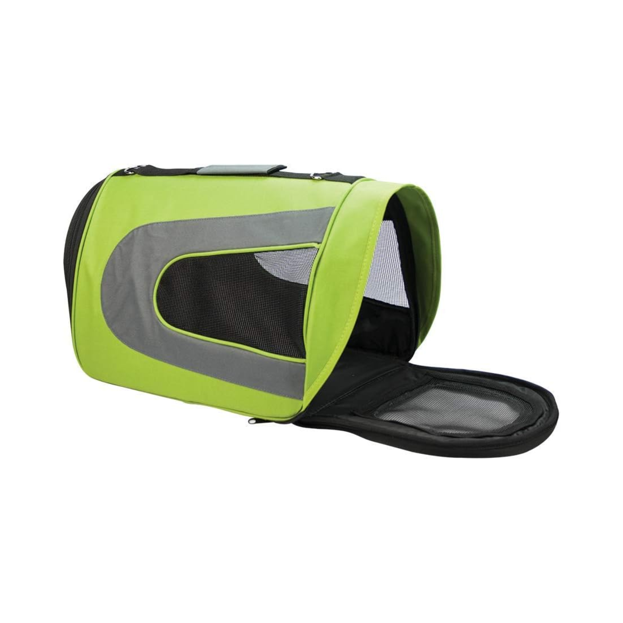 Fancy Pets Transportadora Fashion de Tela con Visera Verde Talla Mediana