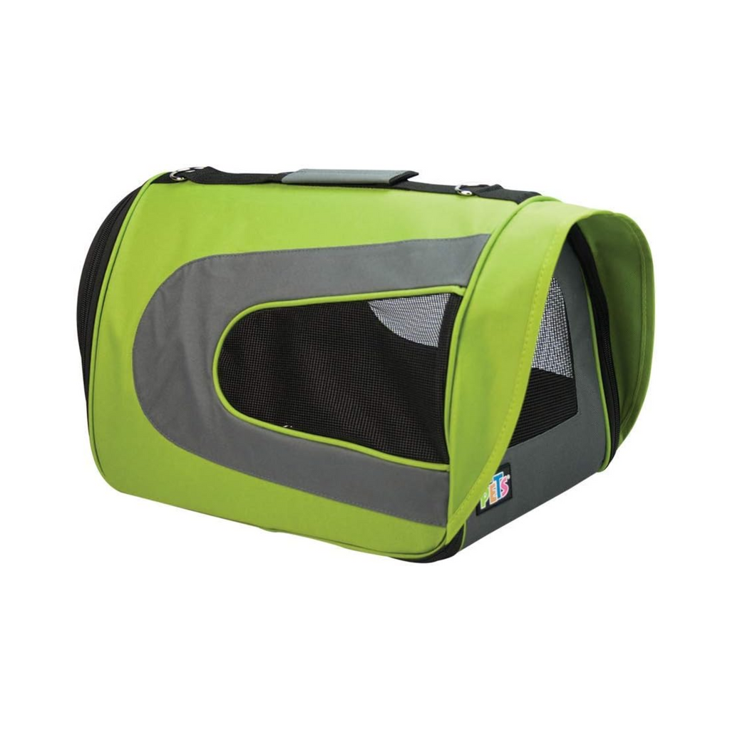 Fancy Pets Transportadora Fashion de Tela con Visera Verde Talla Mediana