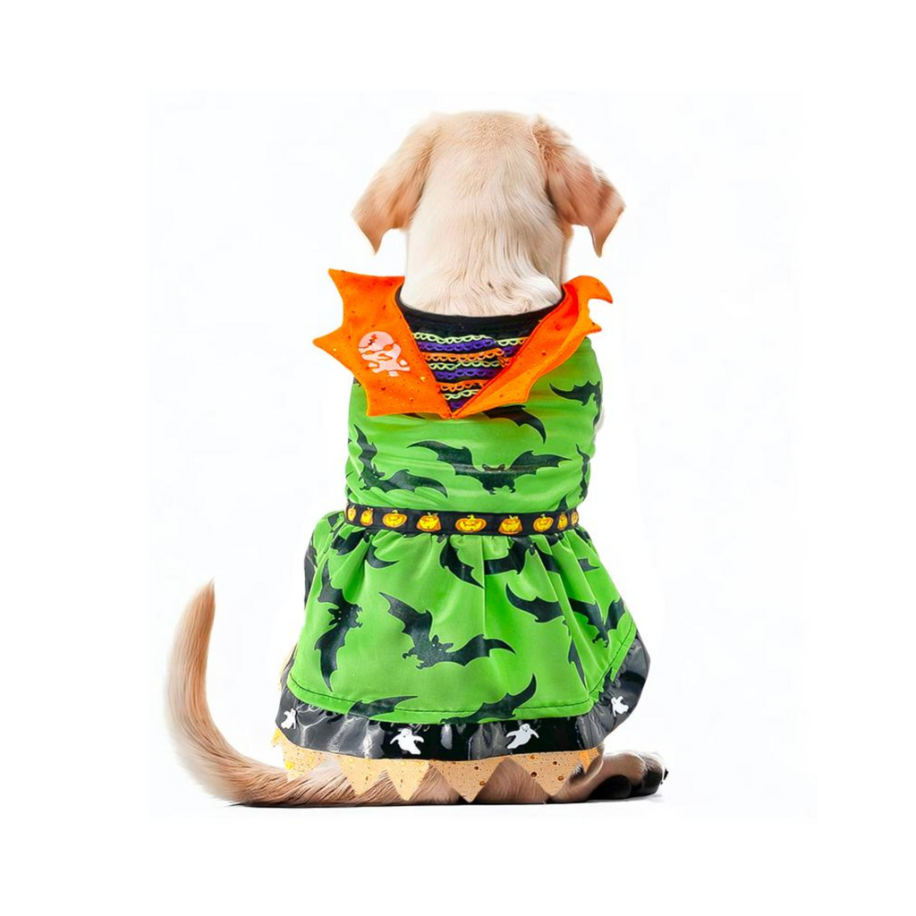 Toutmignon Vestido Color Verde con Murcielagos Talla 2