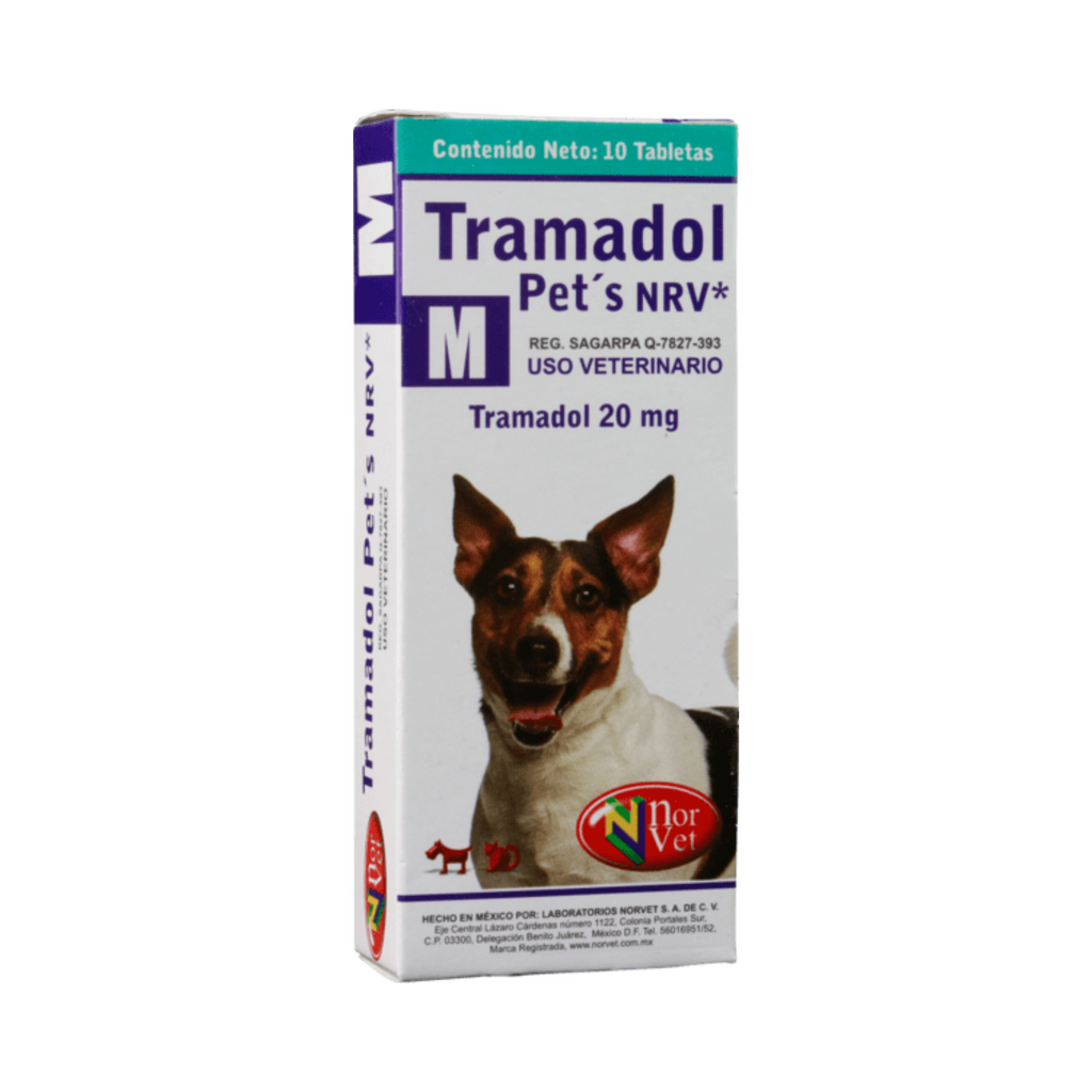 Tramadol Pets NRV 20 mg 10 Tabletas | Analgésico Opioide Perro