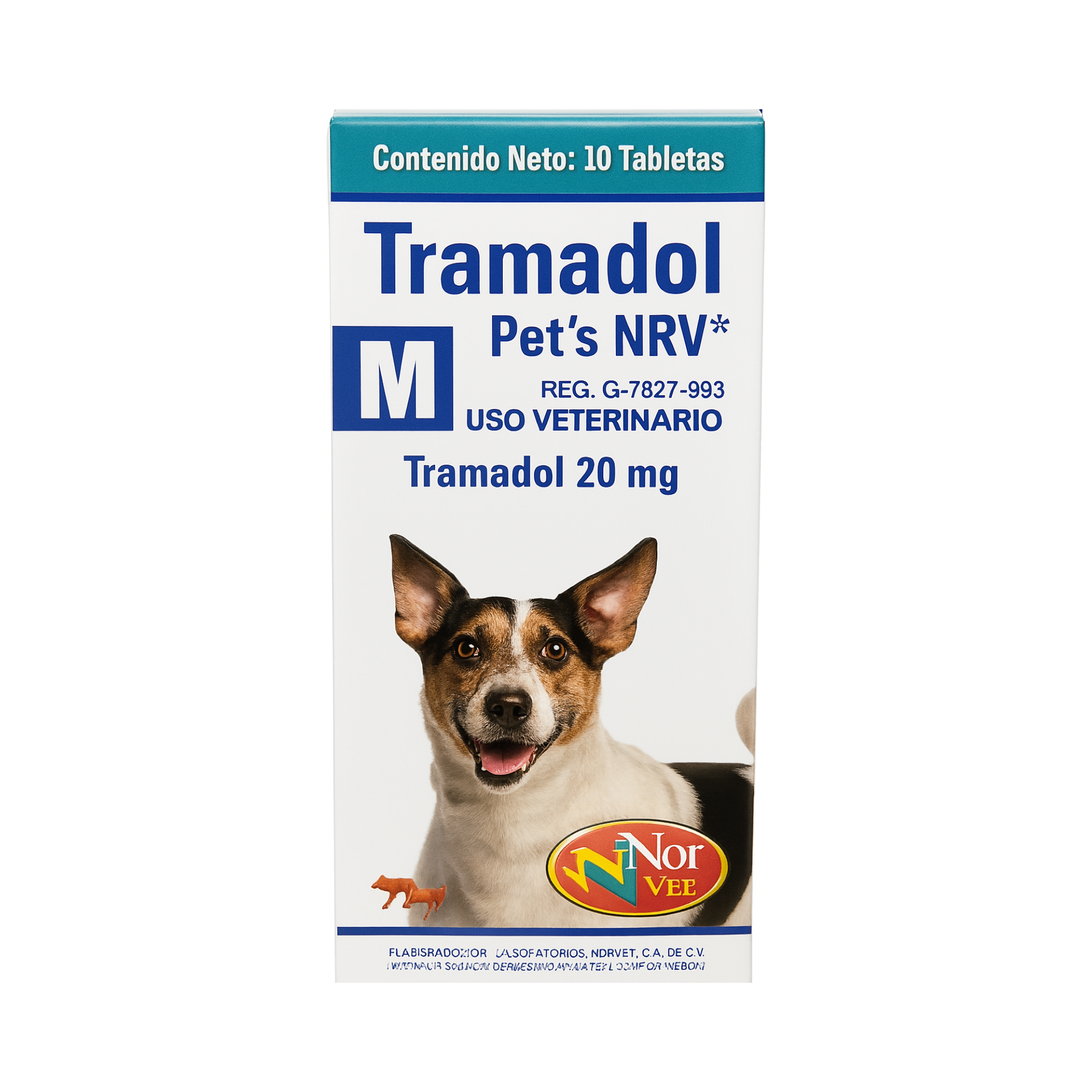 Tramadol Pets NRV 20 mg 10 Tabletas | Analgésico Opioide Perro