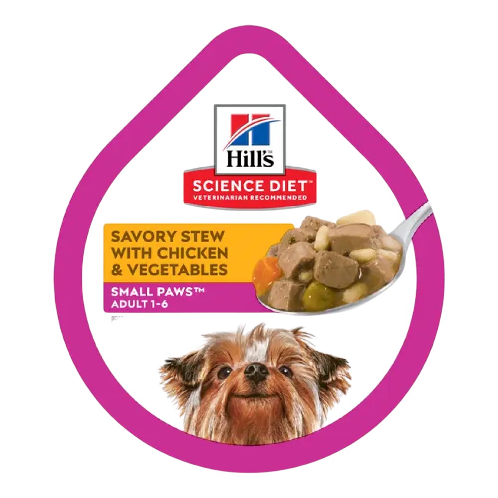 Tray Hill's SD Adult Small and Mini Alimento Húmedo Adulto Raza Pequeña Pollo y Vegetales 99 gr