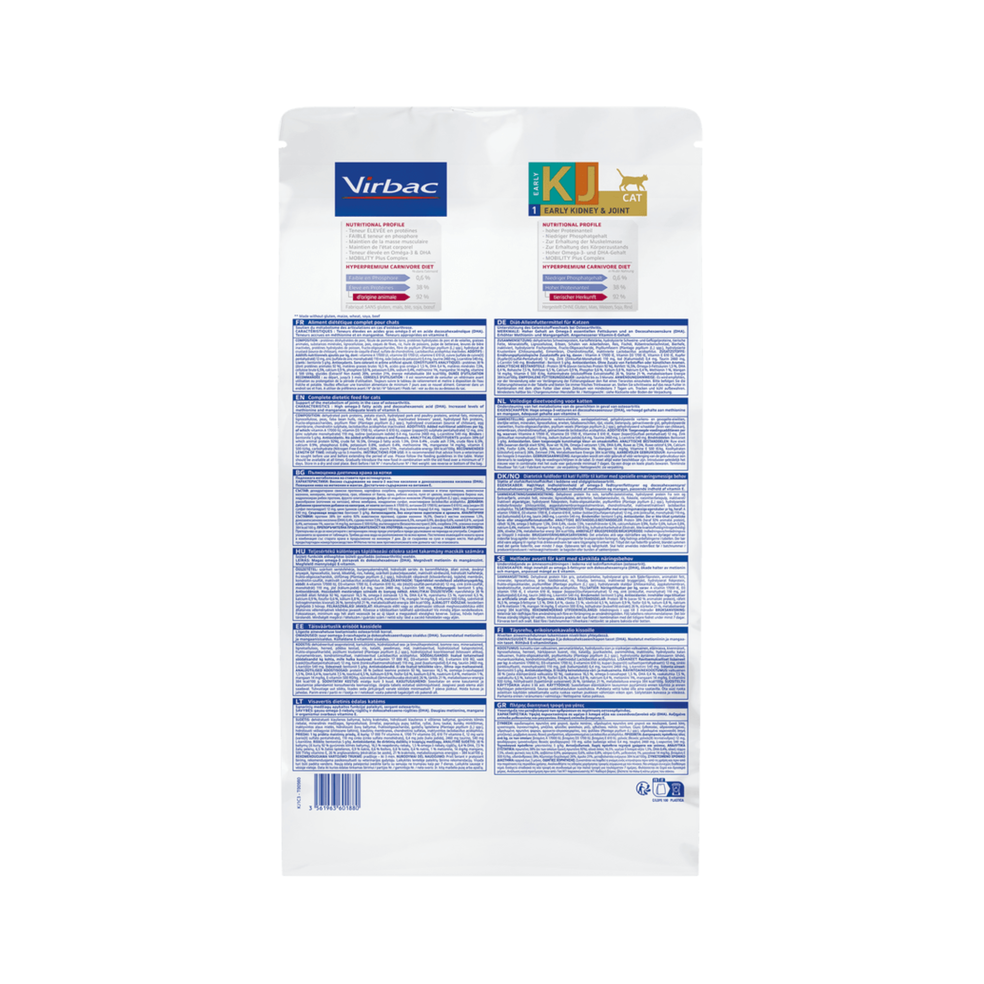 Virbac HPM Alimento Seco para Gato Etapa 1 Early Kidney and Joint 3 Kg