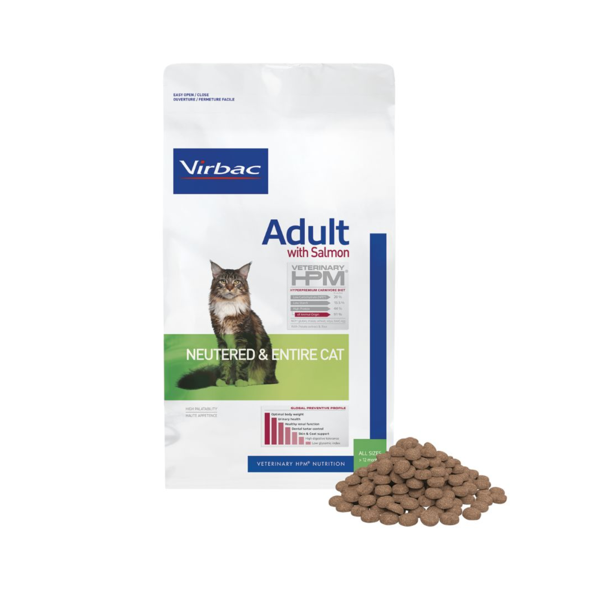 Virbac HPM Cat Adult Salmon Neutered and Entire 7 kg