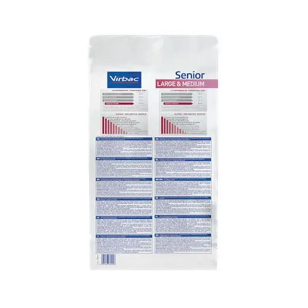 Virbac HPM Dog Senior 12 kg analisis nutricional y tabla de racionamiento
