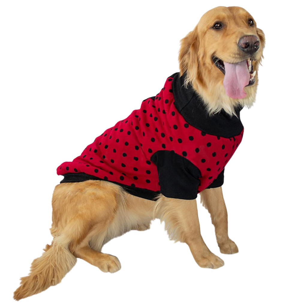 Zooeters Valentina Sueter Color Rojo Con Estampado De Circulos Negros Talla 4