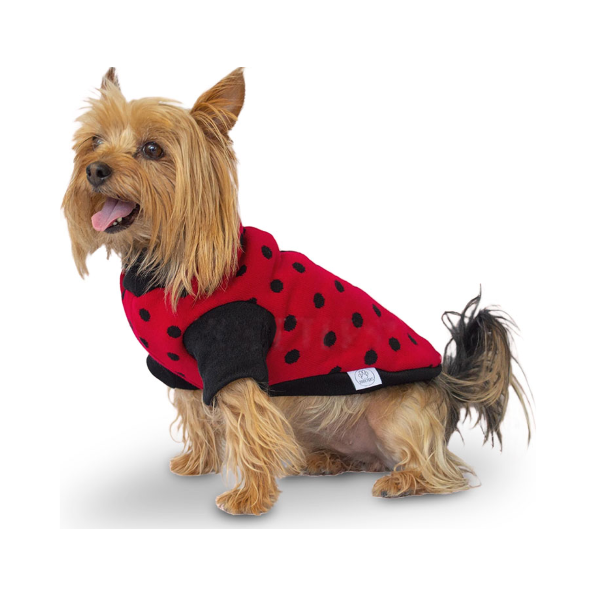Zooeters Valentina Sueter Color Rojo Con Estampado De Circulos Negros Talla 4
