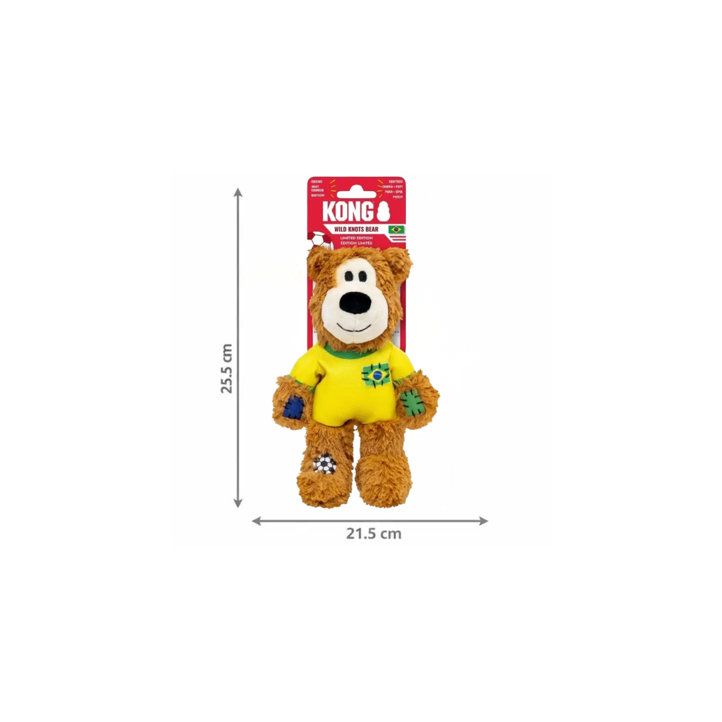 KONG Wild Knots Sport Brasil Mediano Peluche Edición Mundial 2026 - AniMALL