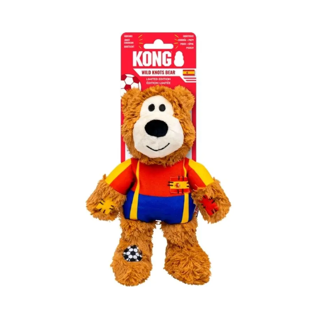 KONG Wild Knots Sport España Mediano Peluche Edición Mundial 2026 - AniMALL