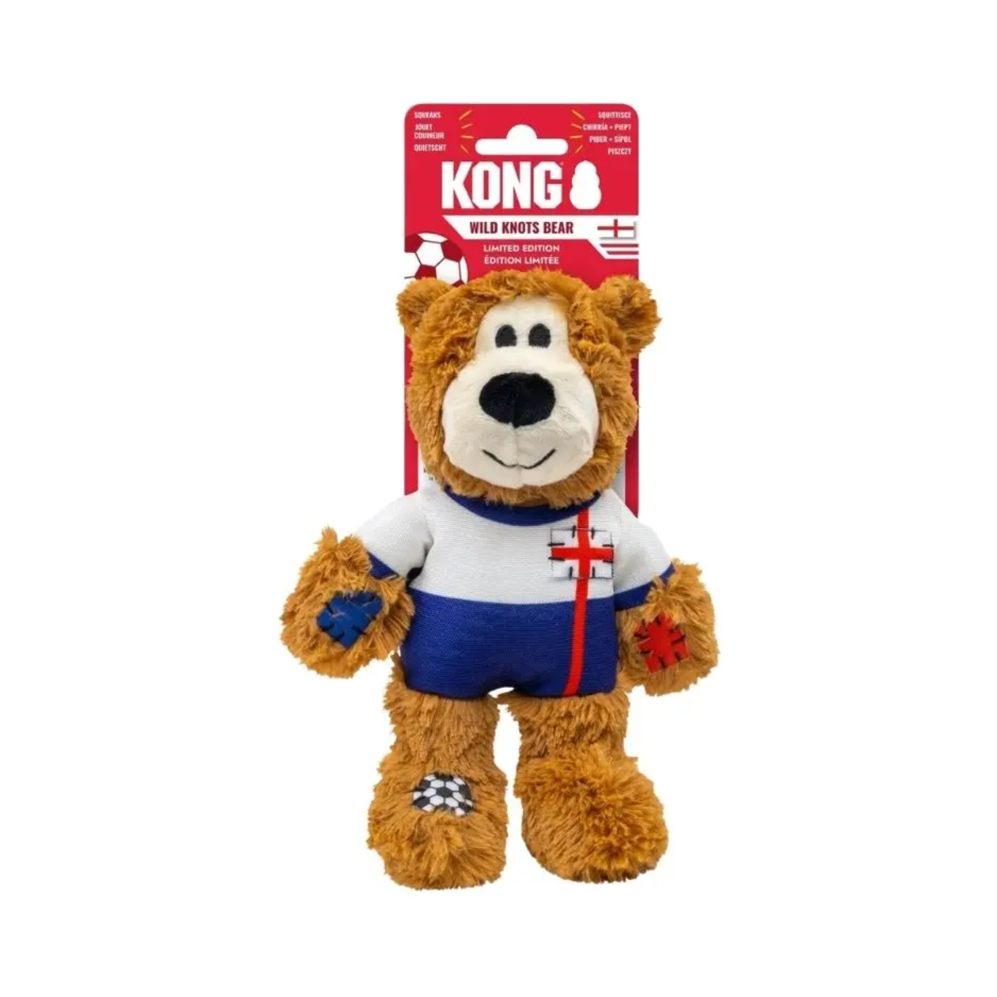 KONG Wild Knots Sport Inglaterra Mediano Peluche Edición Mundial 2026 - AniMALL