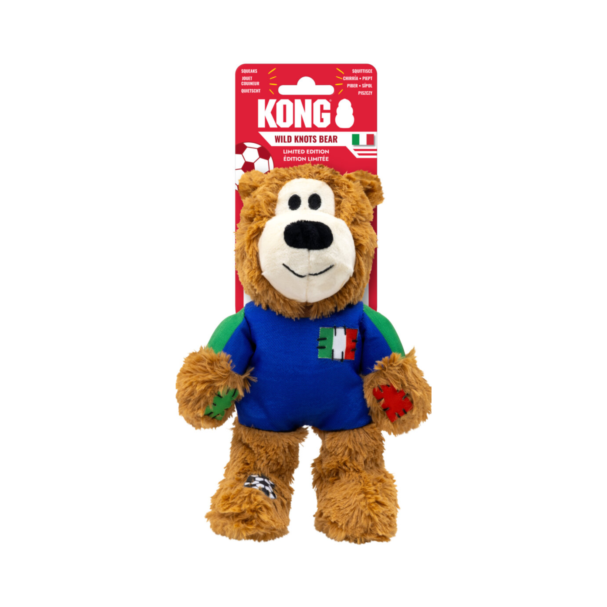 KONG Wild Knots Sport Italia Mediano Peluche Edición Mundial 2026 - AniMALL