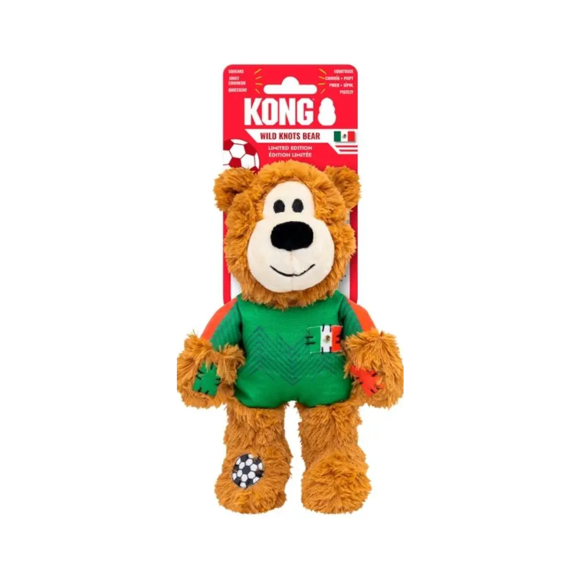 KONG Wild Knots Sport México Mediano Peluche Edición Mundial 2026 - AniMALL