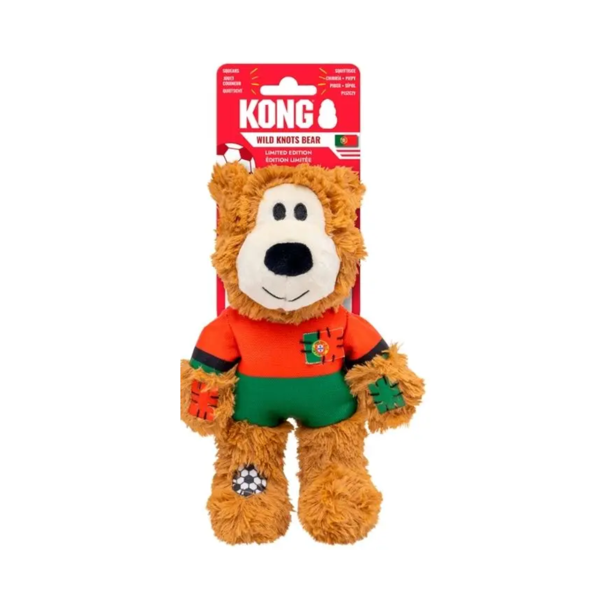 KONG Wild Knots Sport Portugal Mediano Peluche Edición Mundial 2026 - AniMALL