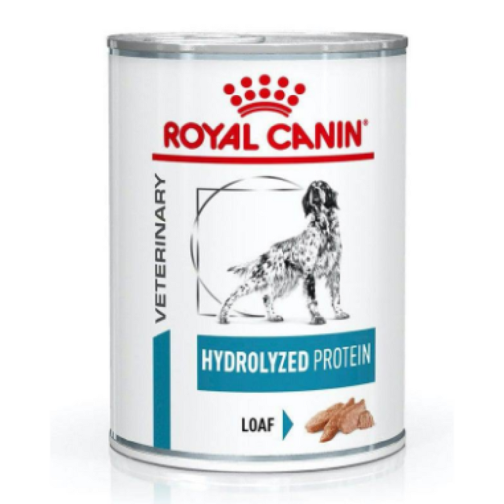 12 latas Royal Canin Vet Hydrolyzed Protein 390 g, alimento húmedo hipoalergénico para perros