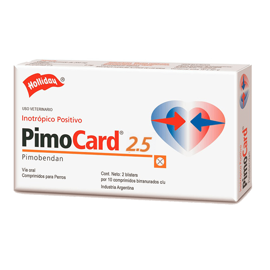 PimoCard 2.5 mg 20 Tabletas Pimobendan | Insuficiencia Cardíaca Perro