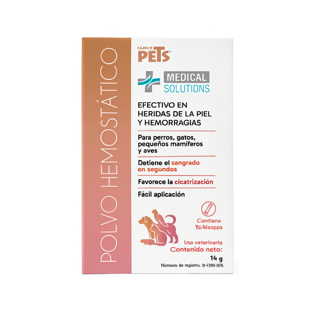 Polvo Hemostático 14 G Fancy Pets Medical Solutions para perros y gatos
