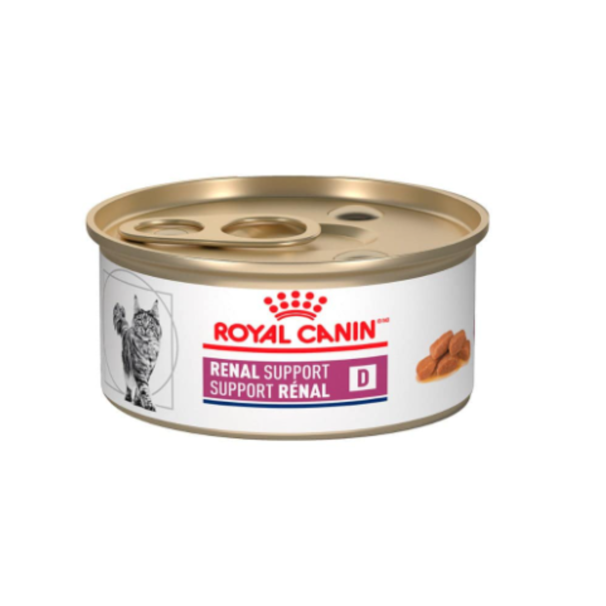 24 Latas Royal Canin Vet Renal Support D Feline 85 g, alimento húmedo renal para gato