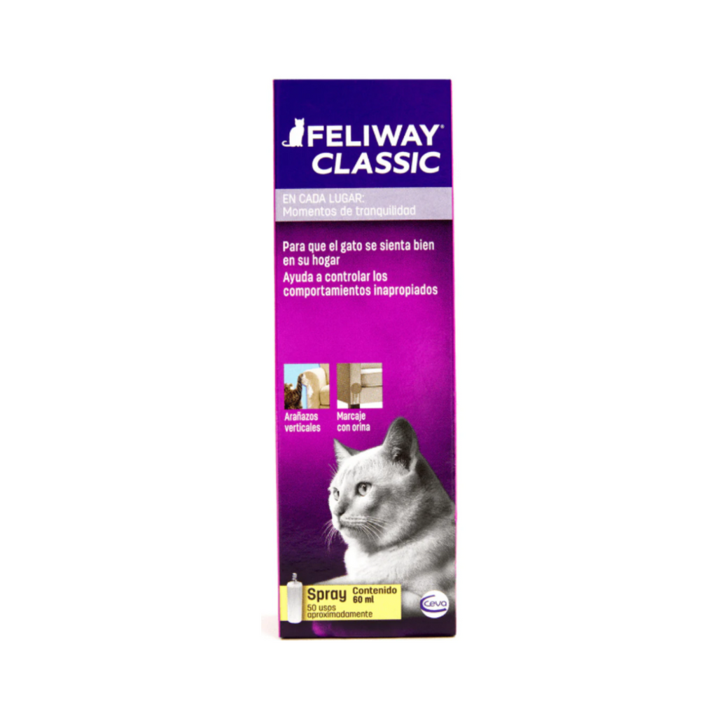 Spray antiestrés Feliway Classic para gatos ideal para viajes y transportadora