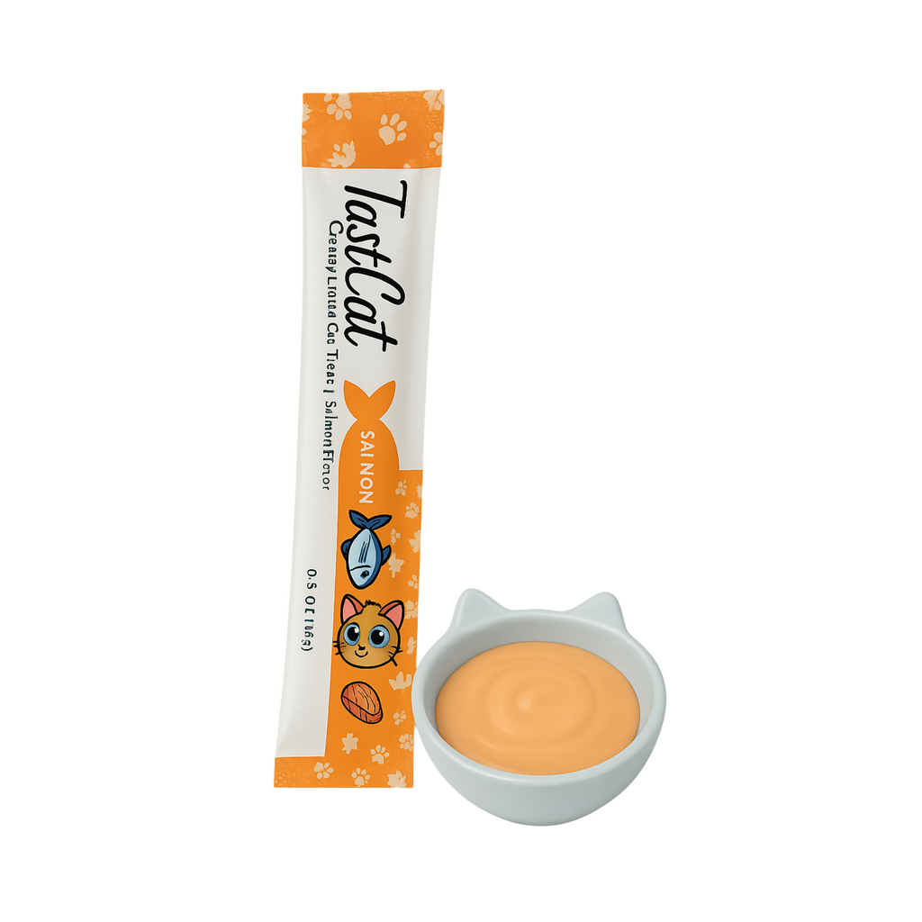 Premios para Gato Tasty Cat Salmon Caja con 12 Bolsas de 4 Tubos de 15 g c/u