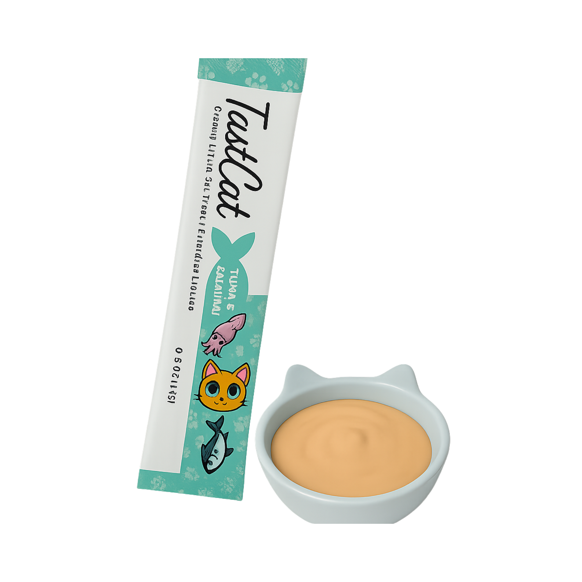 CORTA CADUCIDAD 23/07/2026 Premios para Gato Tasty Cat Atun y Calamar Bolsa con 4 Tubos de 15 g c/u