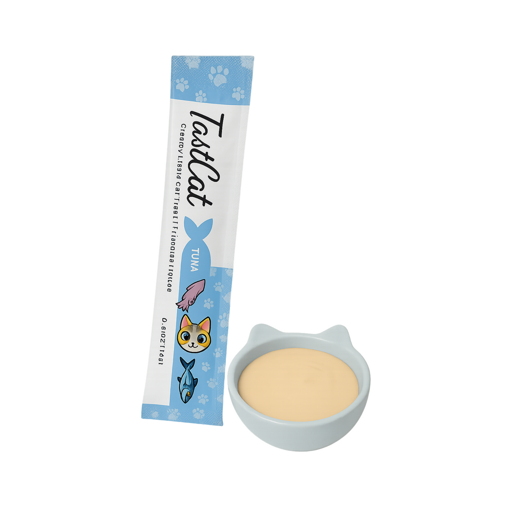 Premios para Gato Tasty Cat Atun Bolsa con 4 Tubos de 15 g c/u